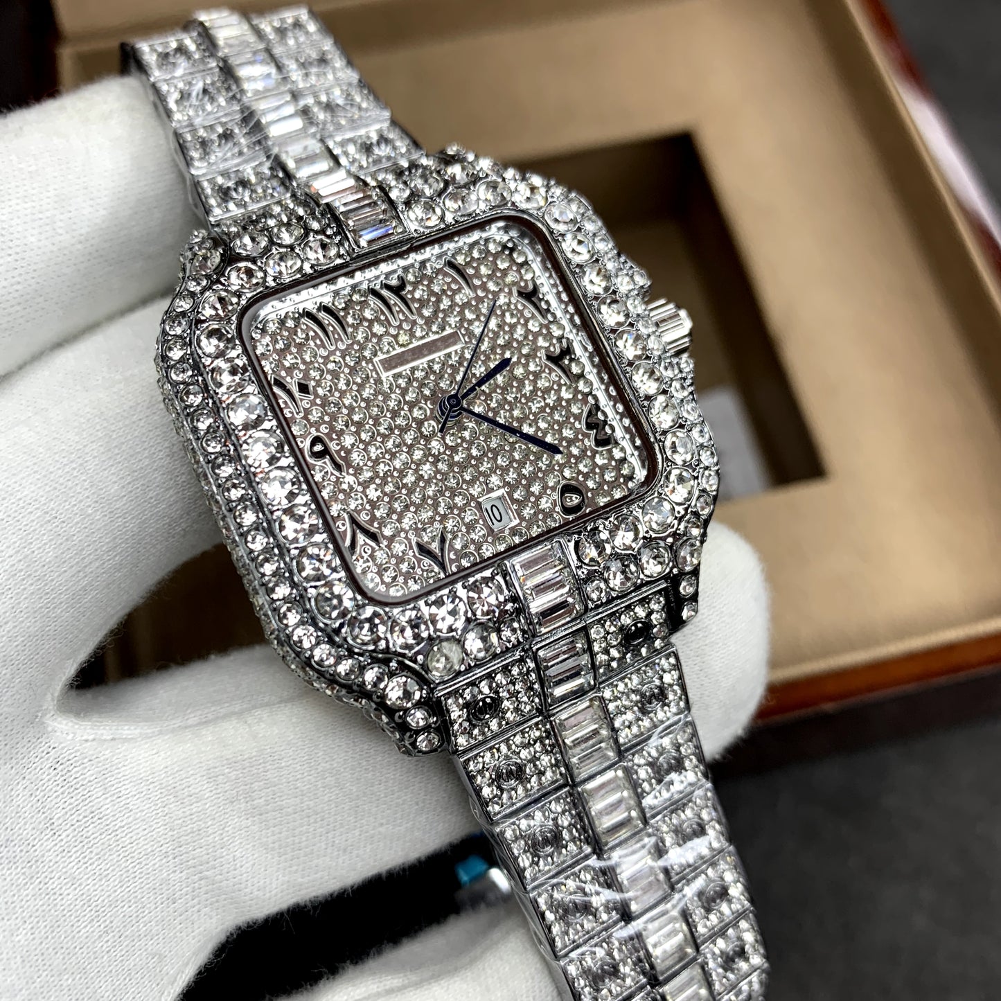 "All-Stone Luxury Watch: Dazzling Elegance in Every Detail"