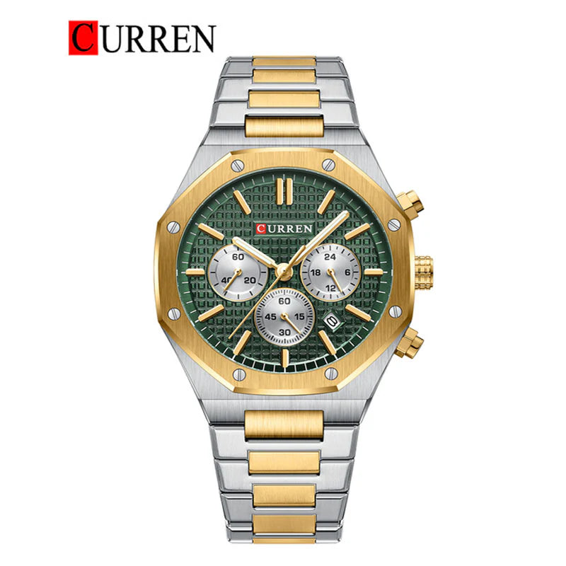 CURREN 8440 Men's Chronograph Watch – Stainless Steel Band (With Box)