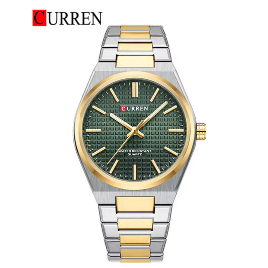 CURREN 8439 Men’s Stainless Steel Quartz Wrist Watch – Two-Tone Design (With Box)